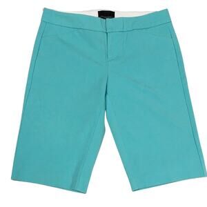 Cynthia Rowley Bermuda Shorts Light Blue Cotton Blend Stretch Women's 2 Modest
